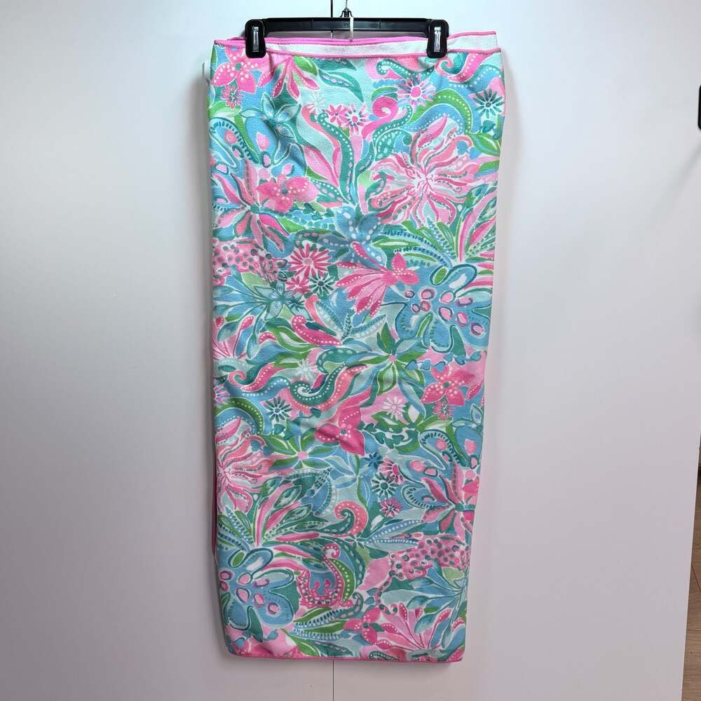 Lilly Pulitzer Floral Tropical Print Beach Lounge Towel
